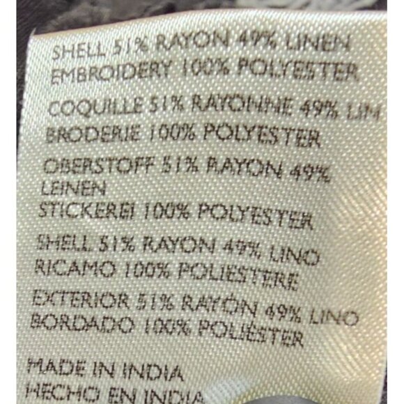 Anthropologie Womens XS Black Vintage Wash Embroidered Parachute Pants - Picture 12 of 13